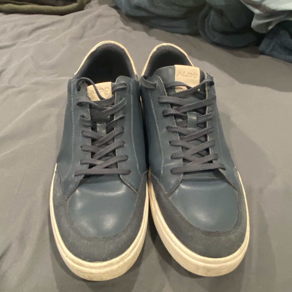 ALDO Men's Dark Blue Sneakers with Cream Soles